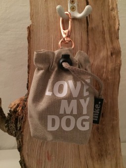 Leckerliebeutel | LOVE MY DOG | Sand 