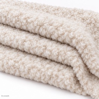 BEZUG | POUF | SHEEP FAKE FUR  |  WOLLWEISS 