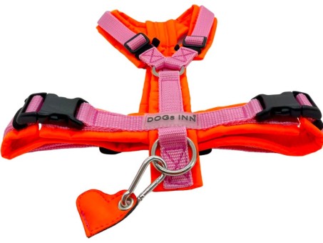 Y Brustgeschirr | Rosa - Neonorange 