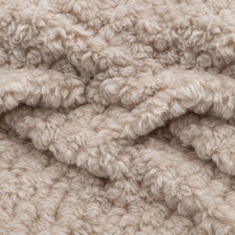 WECHSELBEZUG | POUF | SHEEP FAKE FUR  | CAMEL 