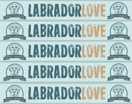 SALTYDOG ® LABRADORLOVE | English Blue/Gold MK = 30 x 50 x 3 cm