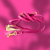 Fettlederleine | Chrom | Pink
