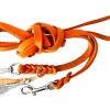 Fettlederleine | Chrom | Orange