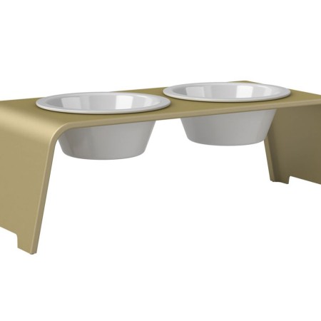 dogBar® | Classic  | M-SMALL  |  Aluminium gold matt eloxiert mit Porzellan