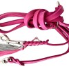 Fettlederleine | Chrom | Pink