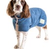 Hundebademantel | Blue/Taupe