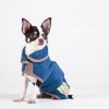 Hundebademantel | Blue/Taupe