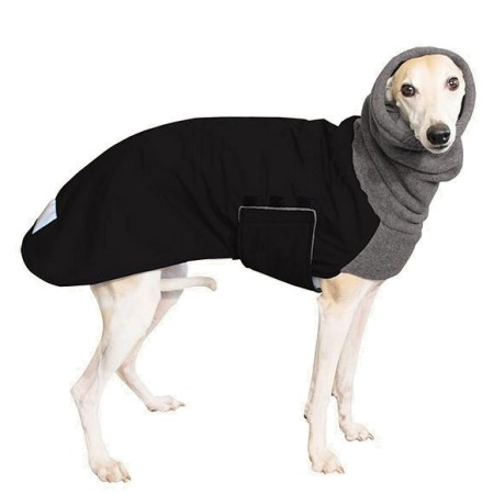 Windhundmantel | Winter | Whippet | Schwarz