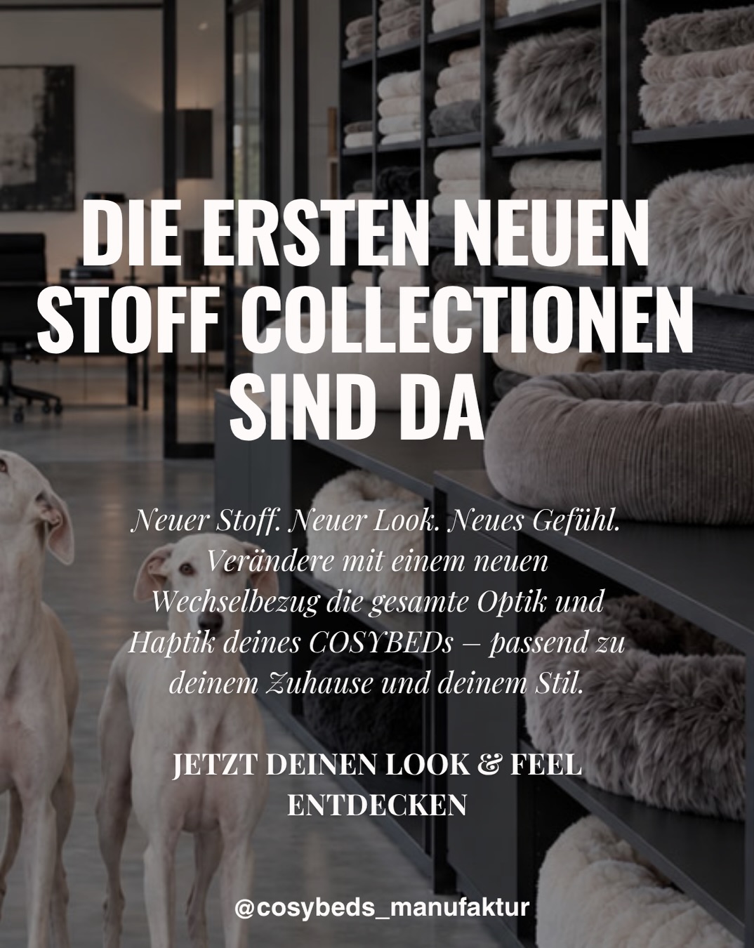 LOOK & Feel
Ein neuer Bezug für Dein COSYBED ? die ersten Stoffe der neuen Collectionen sind eingetroffen. Vielleicht ist für Deinen Hund ein kuscheliger neuer Bezug dabei?
#cosybed #hundebett #neuestoffe #neuecollection #dogsinn