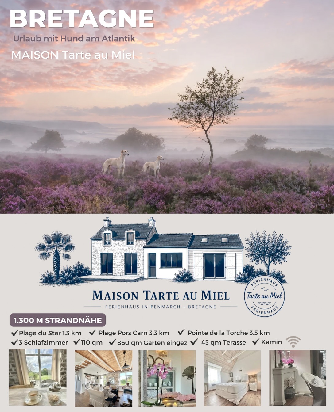 🤍⚓️🤍

Ferienhaus in der Bretagne mit Hund?

Mehr Meer[h]zeit in der Bretagne.
Mit dem Hund am Strand.
Mit dem Surfboard in den Atlantik.
Mit dem Rad entlang der Küste.
Oder ganz einfach zu Fuß – dem Wind entgegen.

Die Bretagne ist wild, weit und ehrlich.
Hier riecht die Luft nach Salz, die Tage nach Freiheit und jeder Weg führt irgendwann ans Meer.

Urlaub in der Bretagne – Ferienhaus Tarte au Miel @maison_tarte_au_miel 

Ein Ort zum Ankommen.
Ein Haus, das Ruhe schenkt.
Ein Ausgangspunkt für alles, was draußen glücklich macht.

Bretagne · Meer[h]zeit · Maison Tarte au Miel

#ferienhausbretagne #bretagne #bretagneurlaub #hundeurlaub #bretagneforever 

@maison_tarte_au_miel